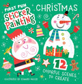 First Fun Sticker Painting: Christmas: 12 Colorful Scenes to Create (Happy Fox Books) Screen-Free Holiday Paint-by-Sticker Activity Book for Kids Ages 4 and Up cover image