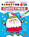 My First Painting Book: Christmas: Easy-to-Use 6-Color Palette on Each Page (Happy Fox Books) Paintbrush Included, No-Mess, Screen-Free Holiday Painting Activity Book for Kids Ages 3 and Up cover image