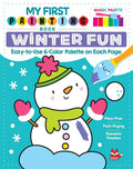 My First Painting Book: Winter Fun: Easy-to-Use 6-Color Palette on Each Page (Happy Fox Books) Paints and Paintbrush Included, with Snowy Scenes and Winter Activity Designs for Kids Age 3-6 cover image