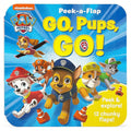 Peek-a-Flap Paw Patrol Go, Pups, Go! A Children’s Lift-a-Flap Board Book for Little Paw Patrol Lovers; Chase and Friends Interactive Adventure cover image