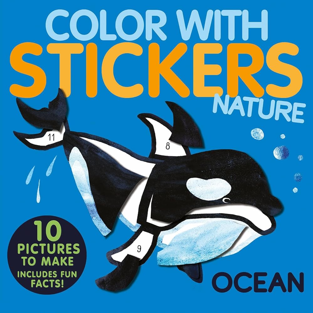Color with Stickers: Ocean: Create 10 Pictures with Stickers! cover image