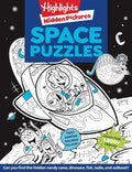 Space Puzzles: Solar System Puzzle Book for Kids 6-12, Fun Space Gift with Activities and Games, Over 100 Puzzles and More Than 1,800 Hidden Objects to Find (Highlights Hidden Pictures) cover image