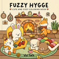 Fuzzy Hygge: Cute and Cozy Coloring Book for Adults & Teens Featuring Adorable Animals Characters for Stress Relief cover image