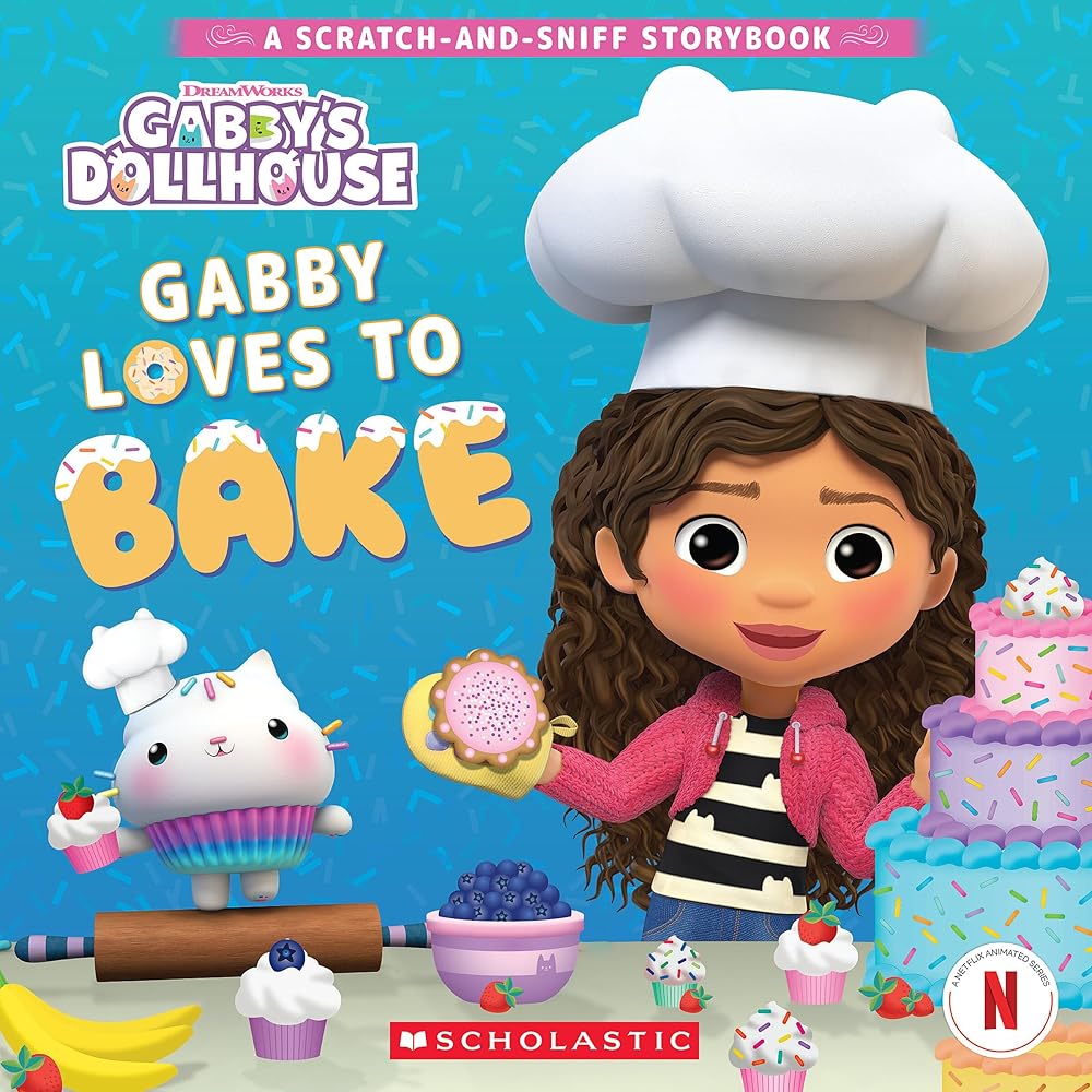 Gabby's Dollhouse: Gabby Loves to Bake (A Scratch-and-Sniff Storybook) cover image