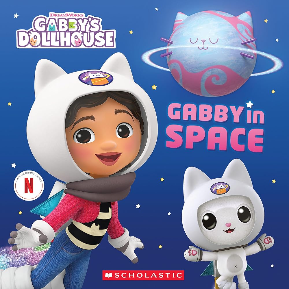 Gabby's Dollhouse: Gabby in Space (Storybook with Sparkly Cover) cover image