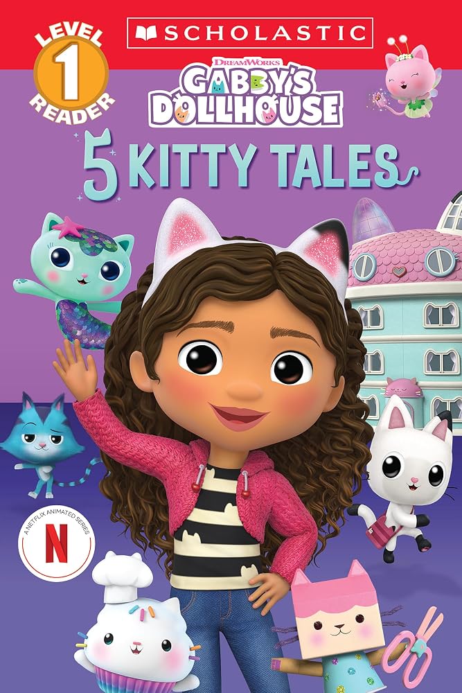 Gabby's Dollhouse: 5 Kitty Tales (Level 1 Reader Collection) (Scholastic Reader, Level 1) cover image