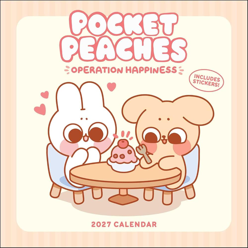 Pocket Peaches 2027 Wall Calendar with Stickers: Operation Happiness cover image