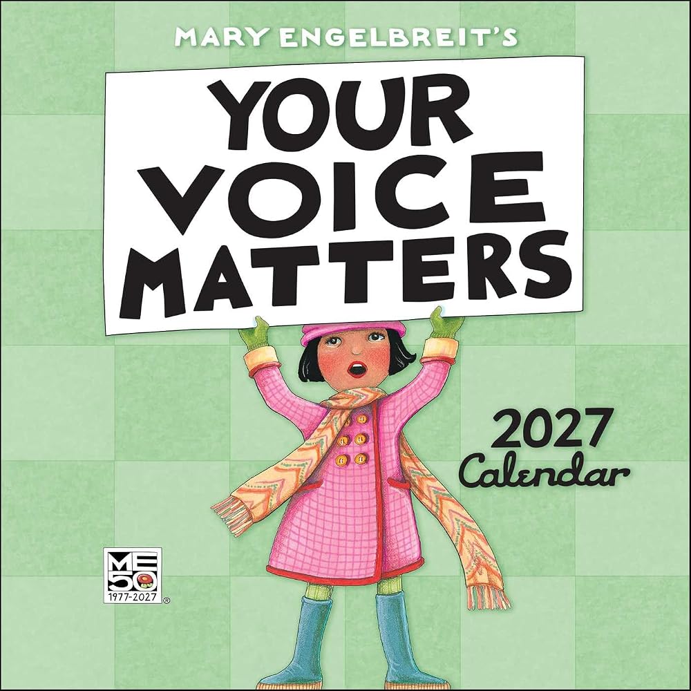 Mary Engelbreit's Your Voice Matters 2027 Wall Calendar cover image