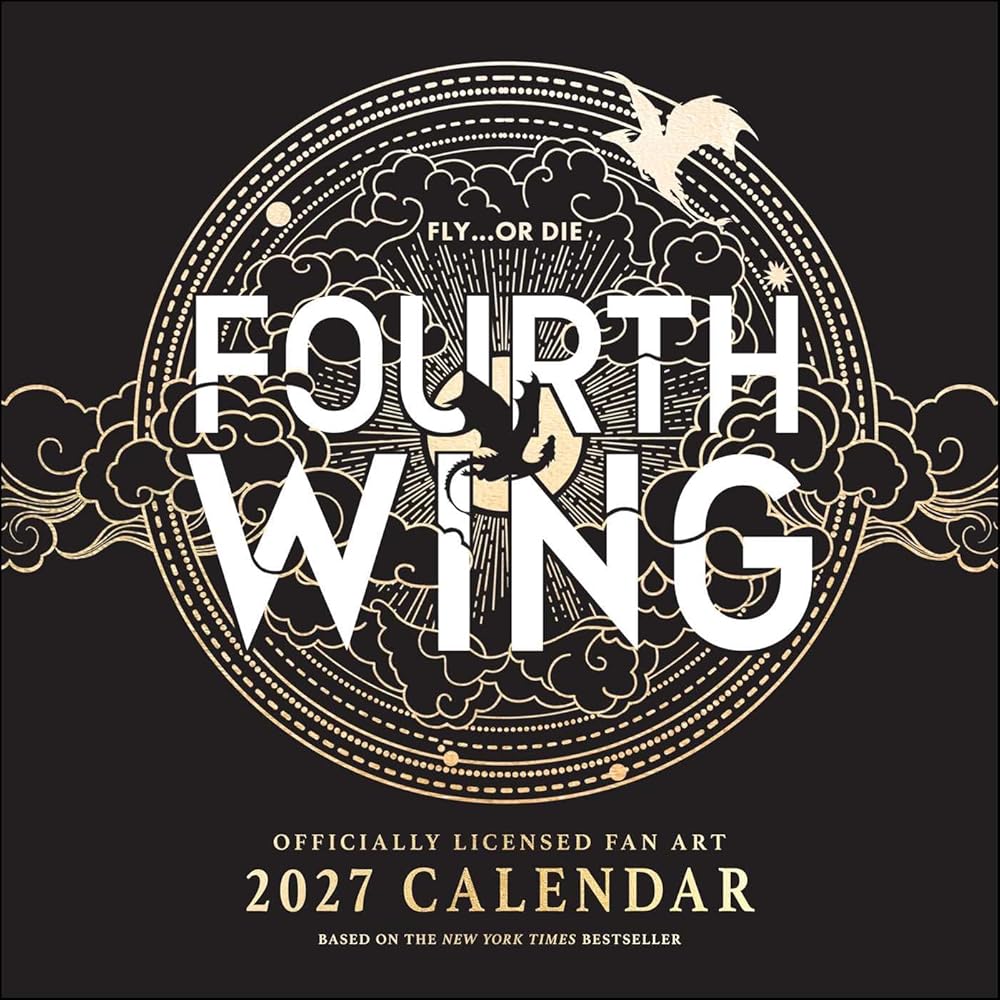 Fourth Wing Officially Licensed Fan Art 2027 Wall Calendar cover image