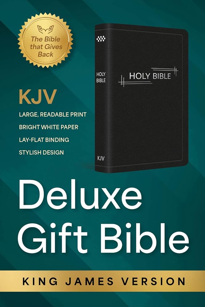 KJV Holy Bible: Deluxe Gift Bible - Black with Silver Frame: King James Version Bible cover image