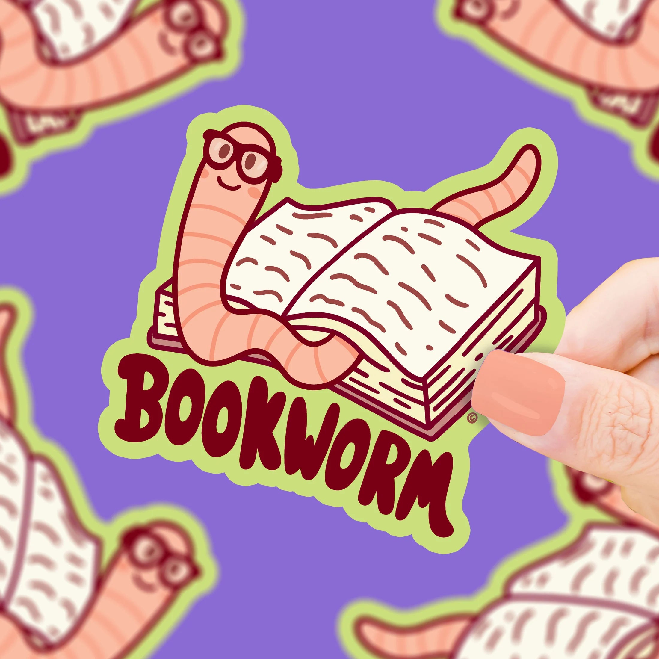Bookworm- Vinyl Sticker