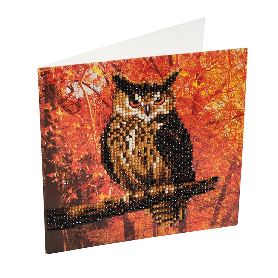 Crystal Art Card Kit: Autumn Owl