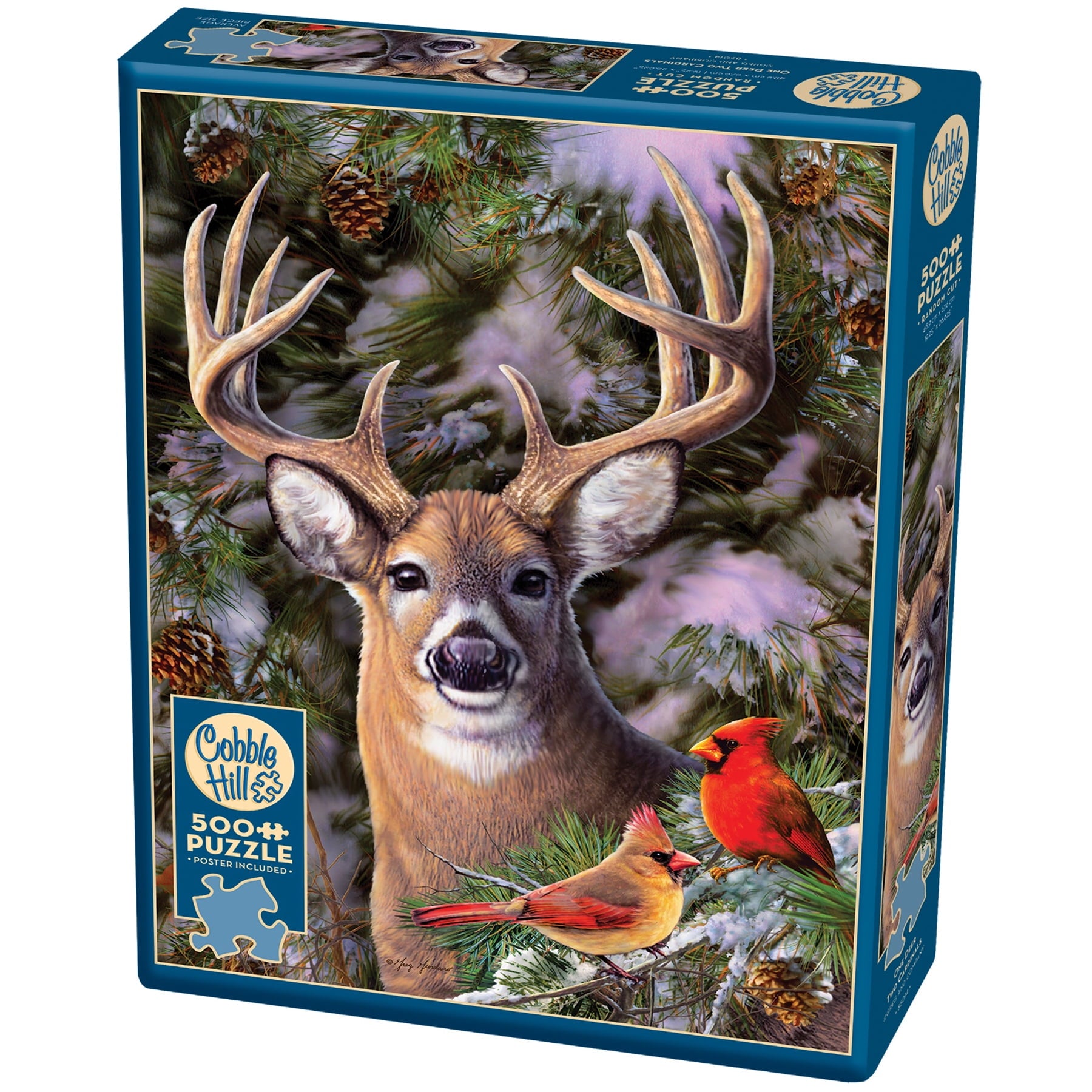 Cobble Hill Puzzle- One Deer Two Cardinals 500pc