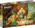 Enjoy Puzzle- Schuster: Still Life w/Fruit Flowers and Parrot 1000pc