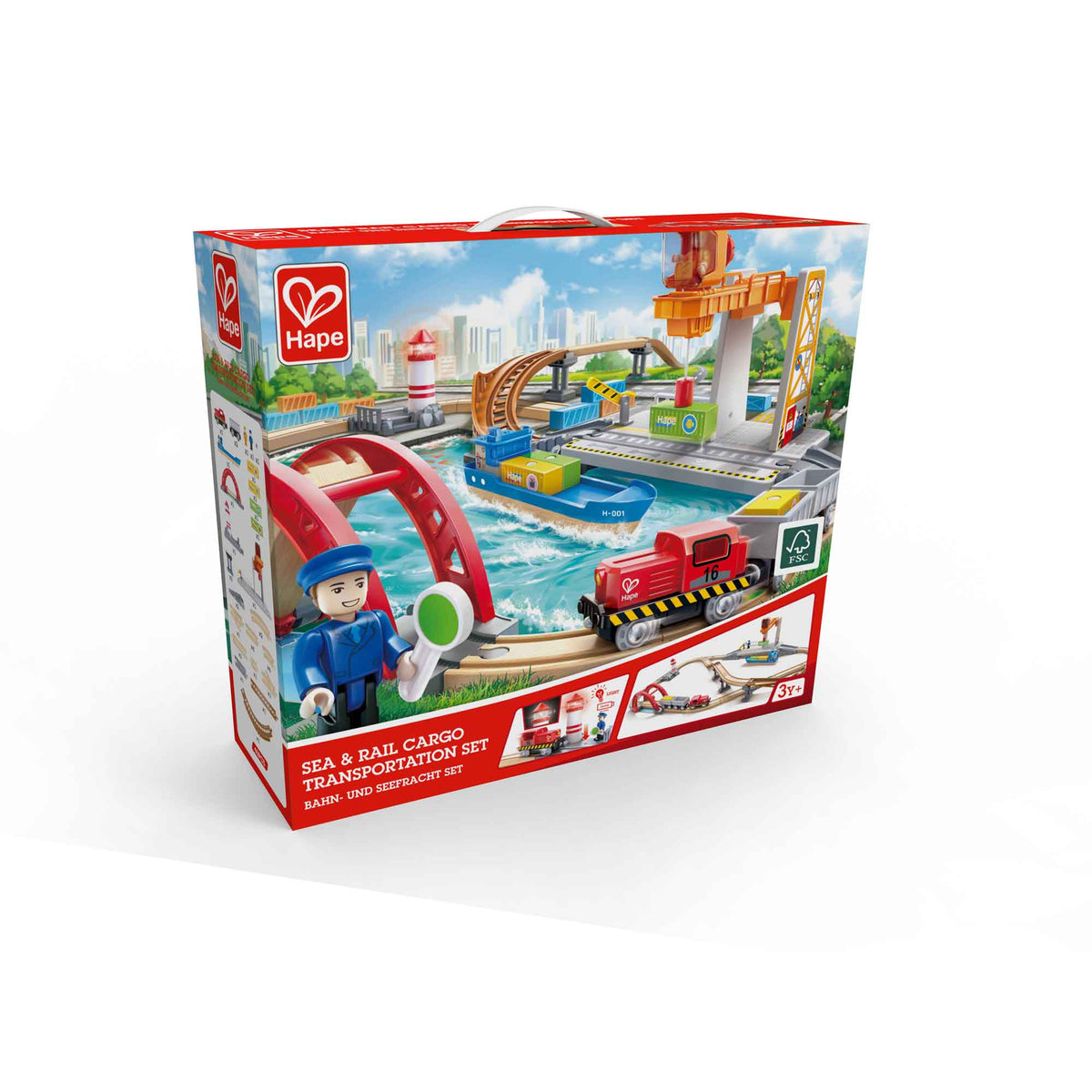 Hape Sea & Rail Cargo Transportation Set