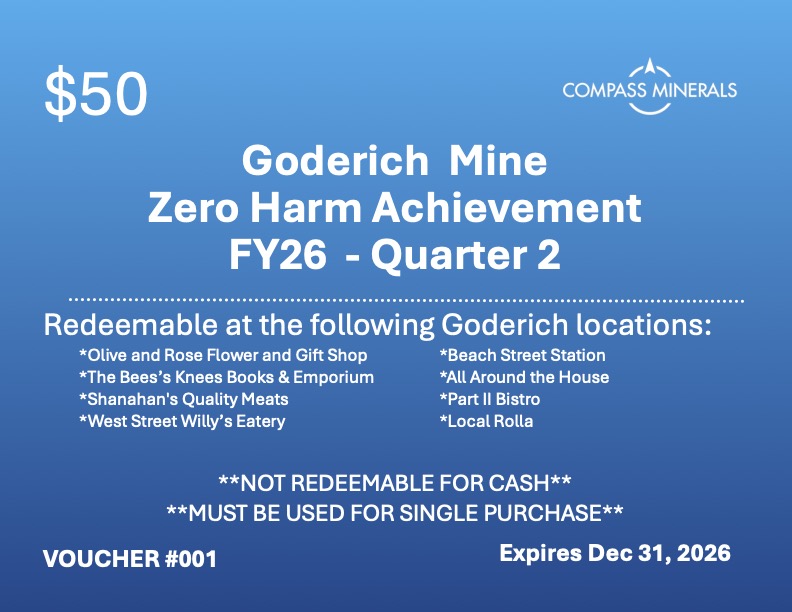 Compass Mineral Certificate Reimbursement