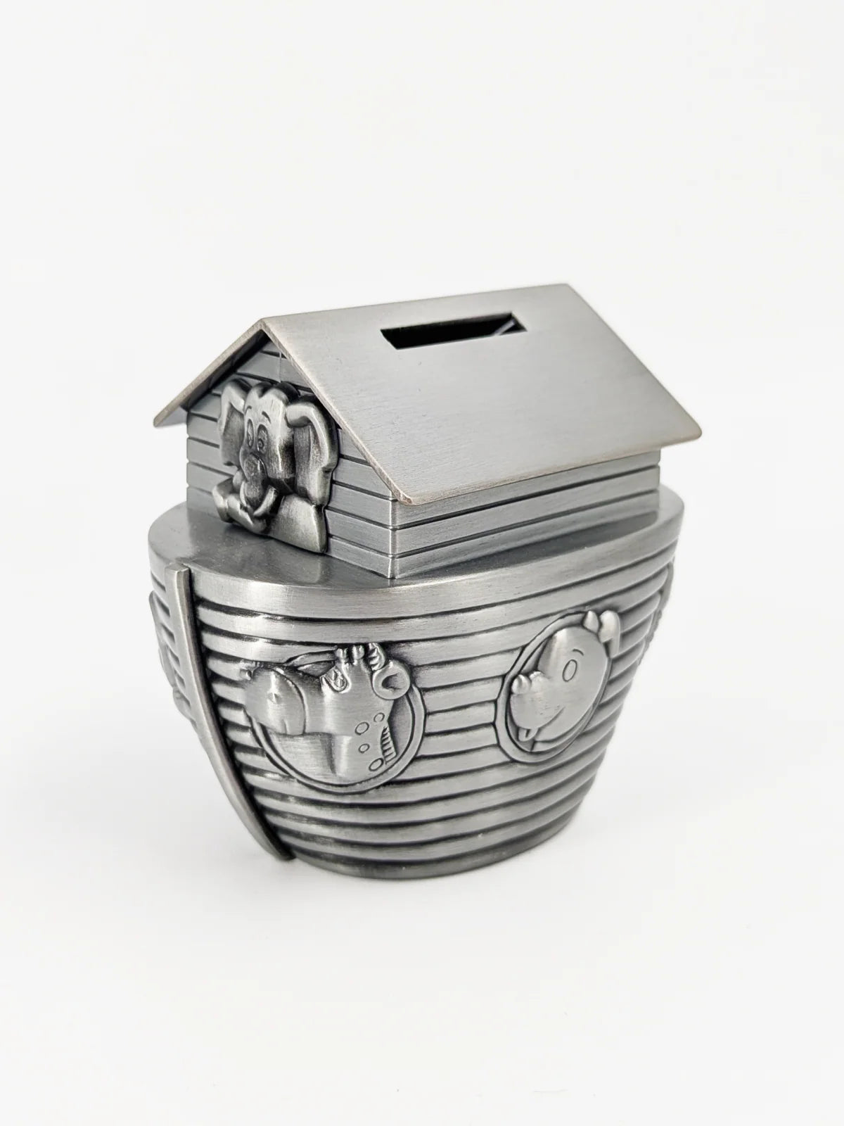 Pewter Noah's Ark Money Bank