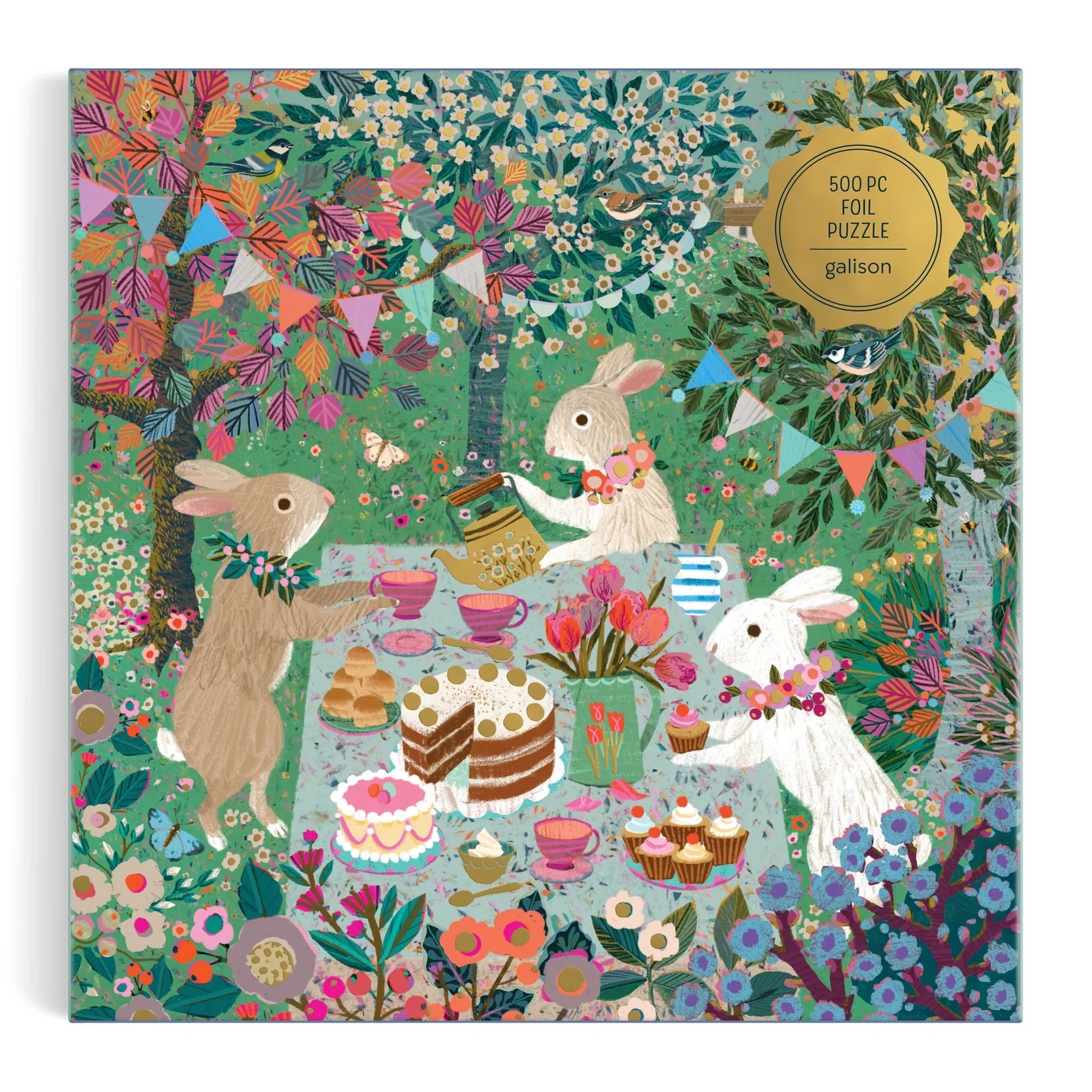 Mudpuppy puzzle - Spring Tea Party 500pc