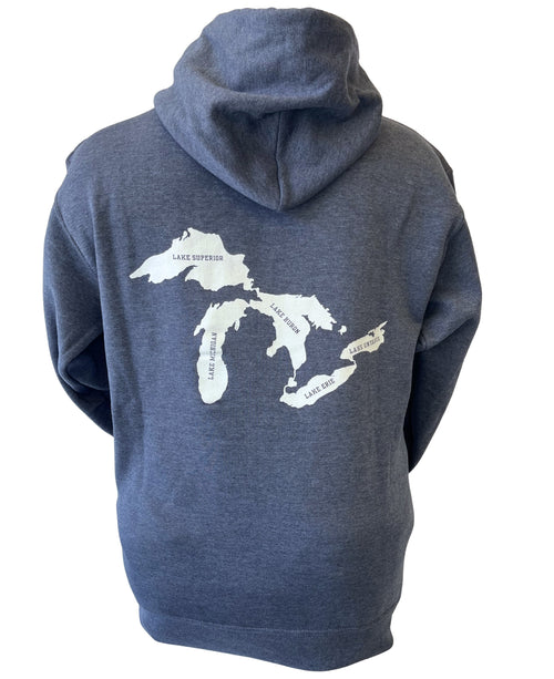 Great Lakes Hoodie - Heather Dark Navy