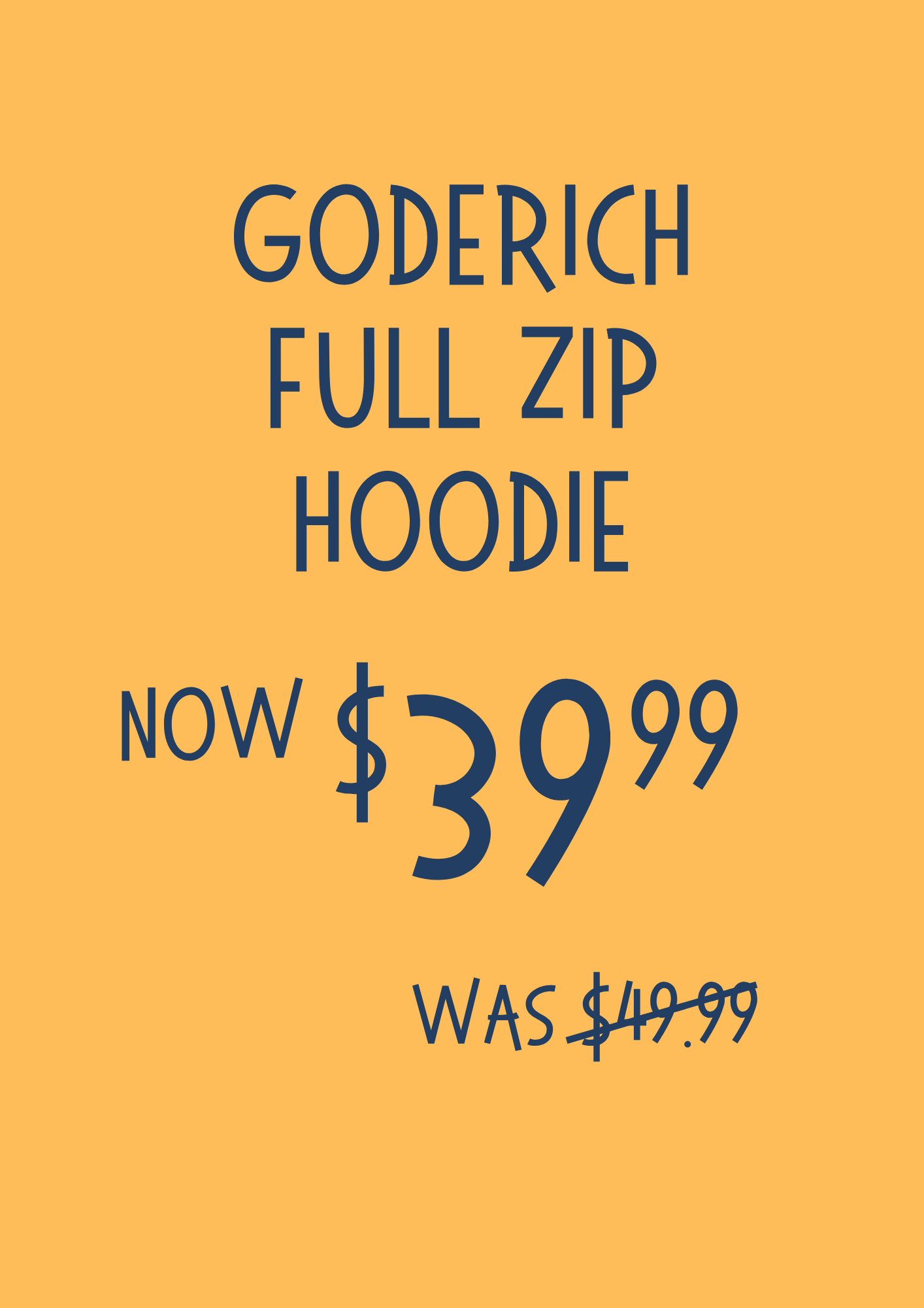 Goderich Full Zip Hoodie- Grey