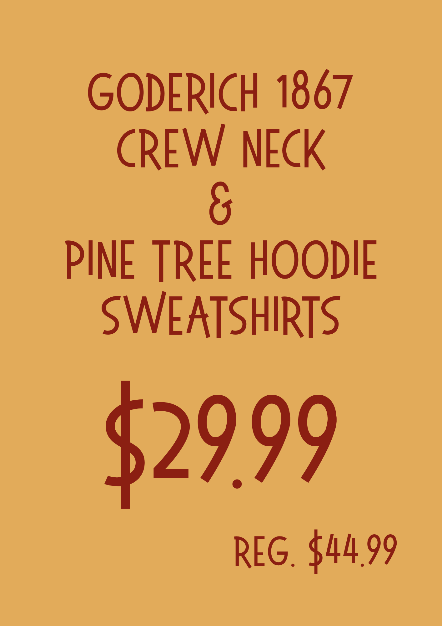 Goderich Reflection Hoodie - Chili