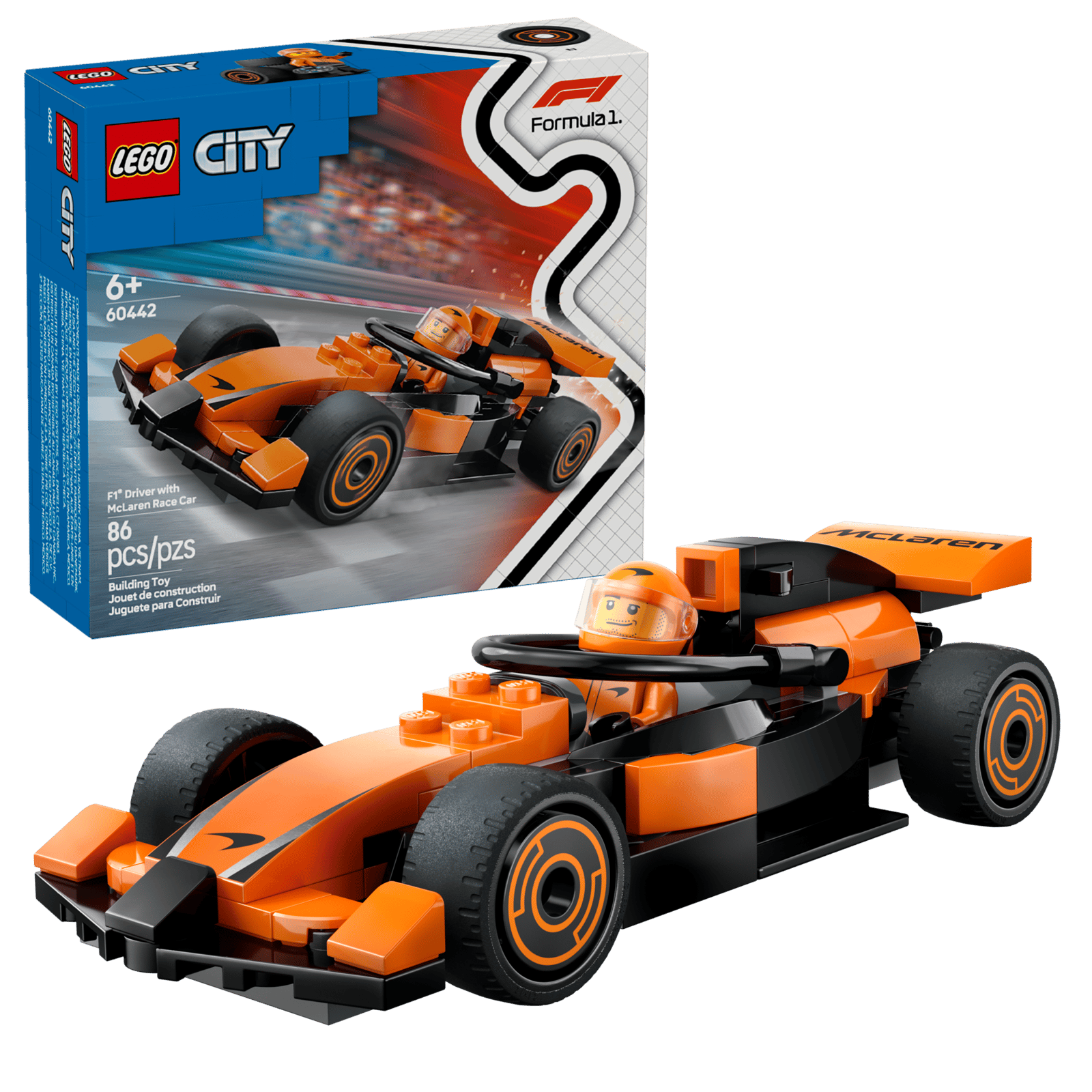 Lego 60442 F1 Driver with McLaren Race Car