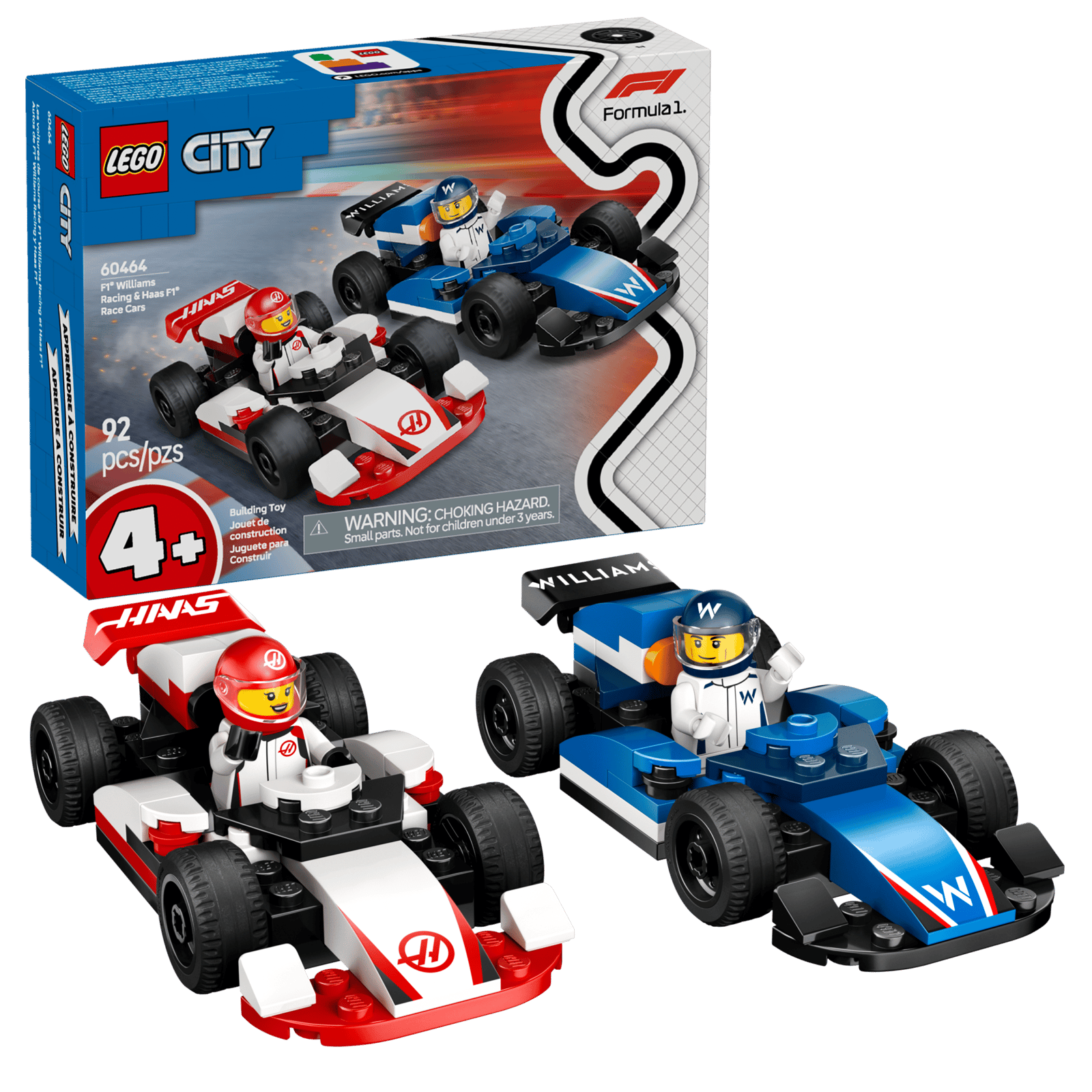Lego 60464 F1 Williams Racing & Haas F1® Race Cars
