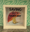 Saving for a Rainy Day Money Box