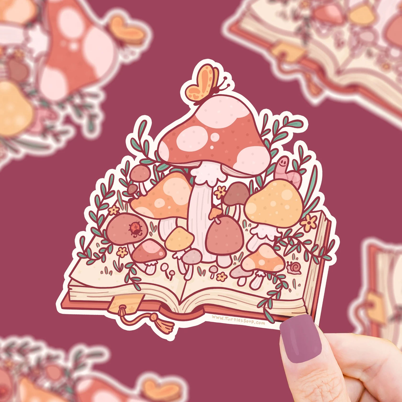 Mushroom Forest Book- Vinyl Sticker