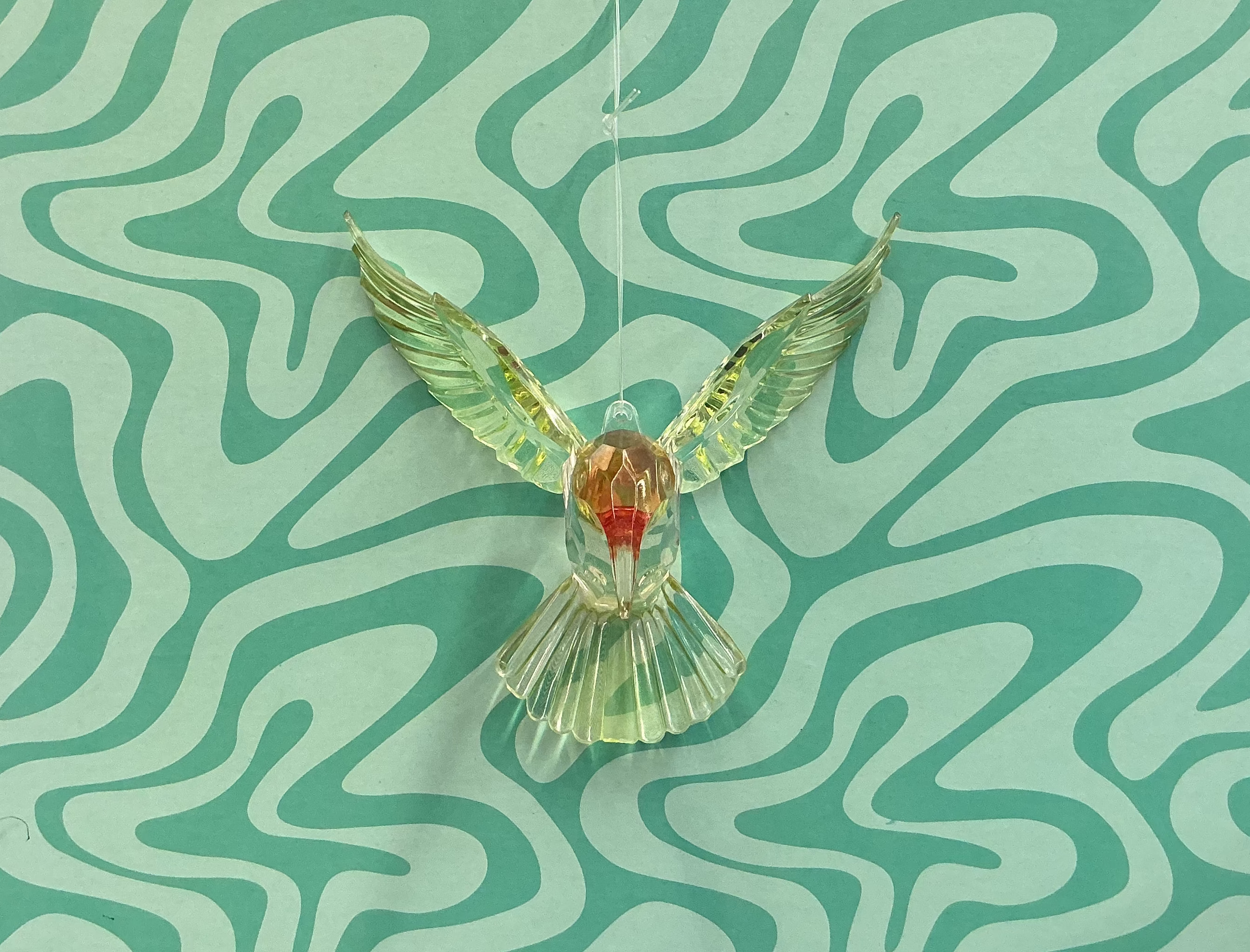 Acrylic Red Throated Hummingbird