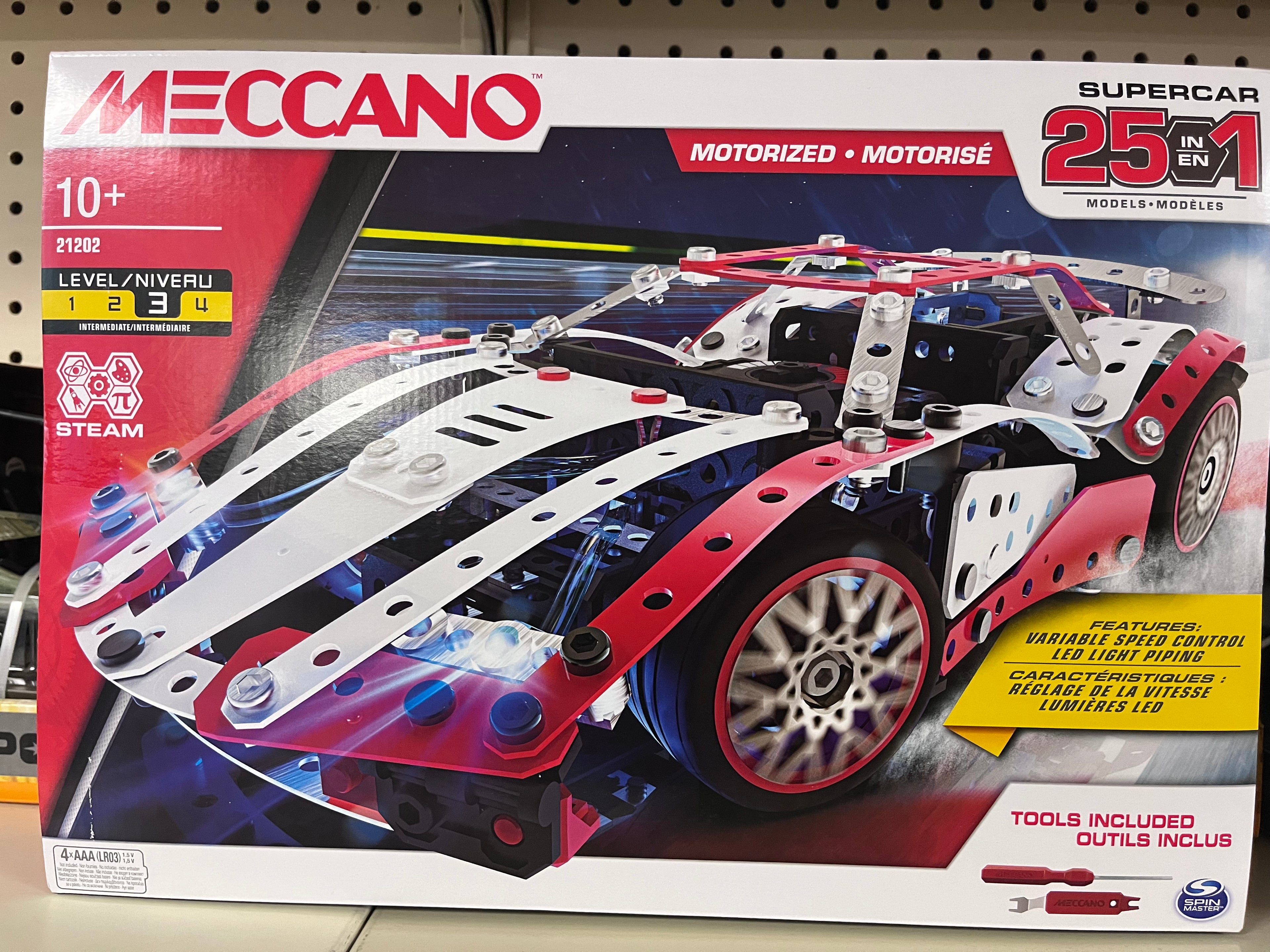 Meccano - Motorized Supercar 25-in-1