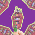Coffin Bookshelf- Vinyl Sticker