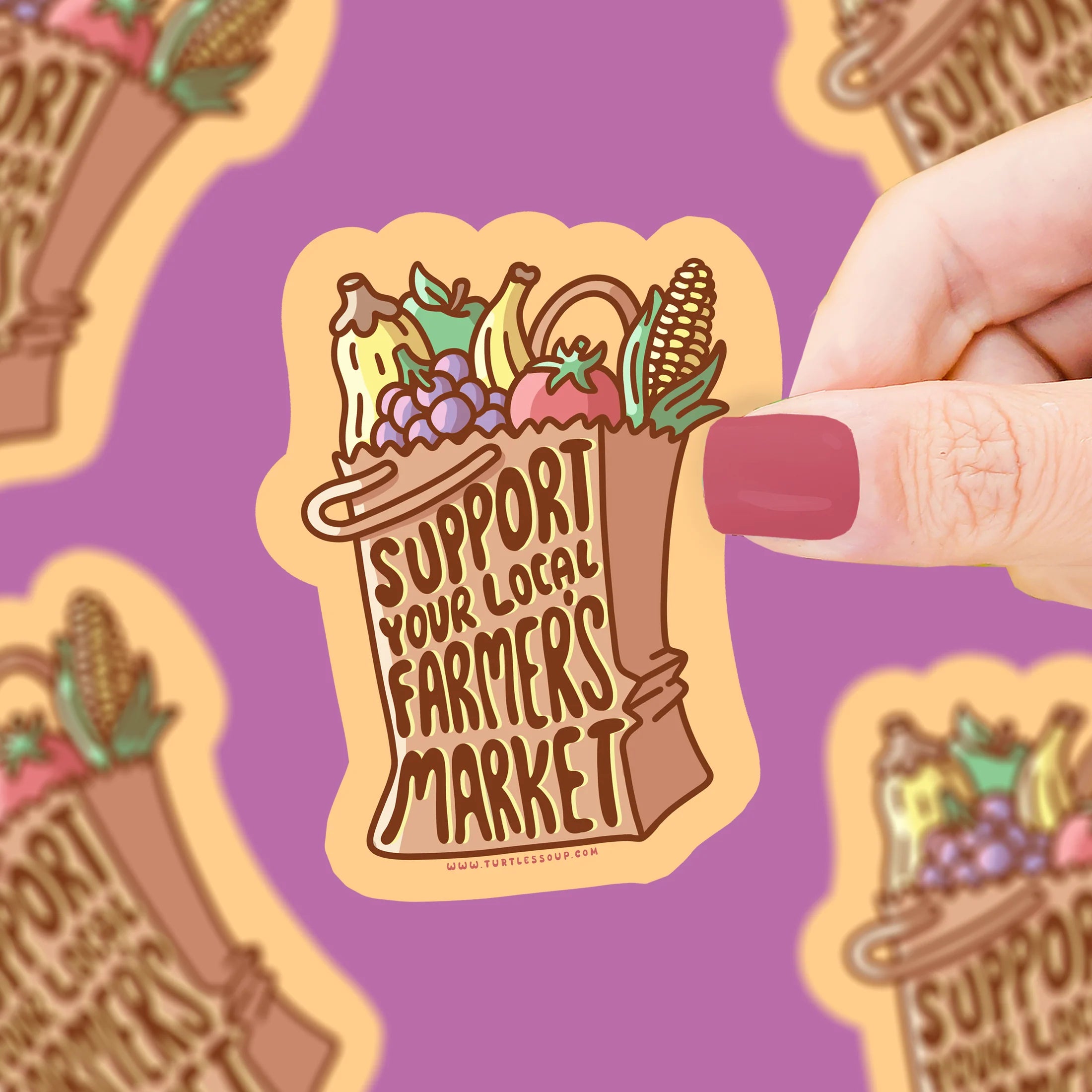 Support Farmers Market- Vinyl Sticker
