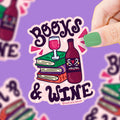 Books and Wine- Vinyl Sticker