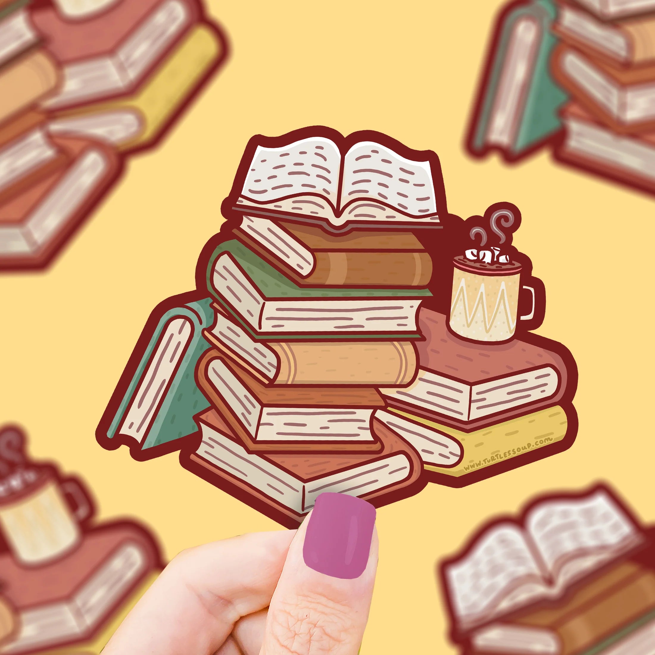 Cozy Books- Vinyl Sticker
