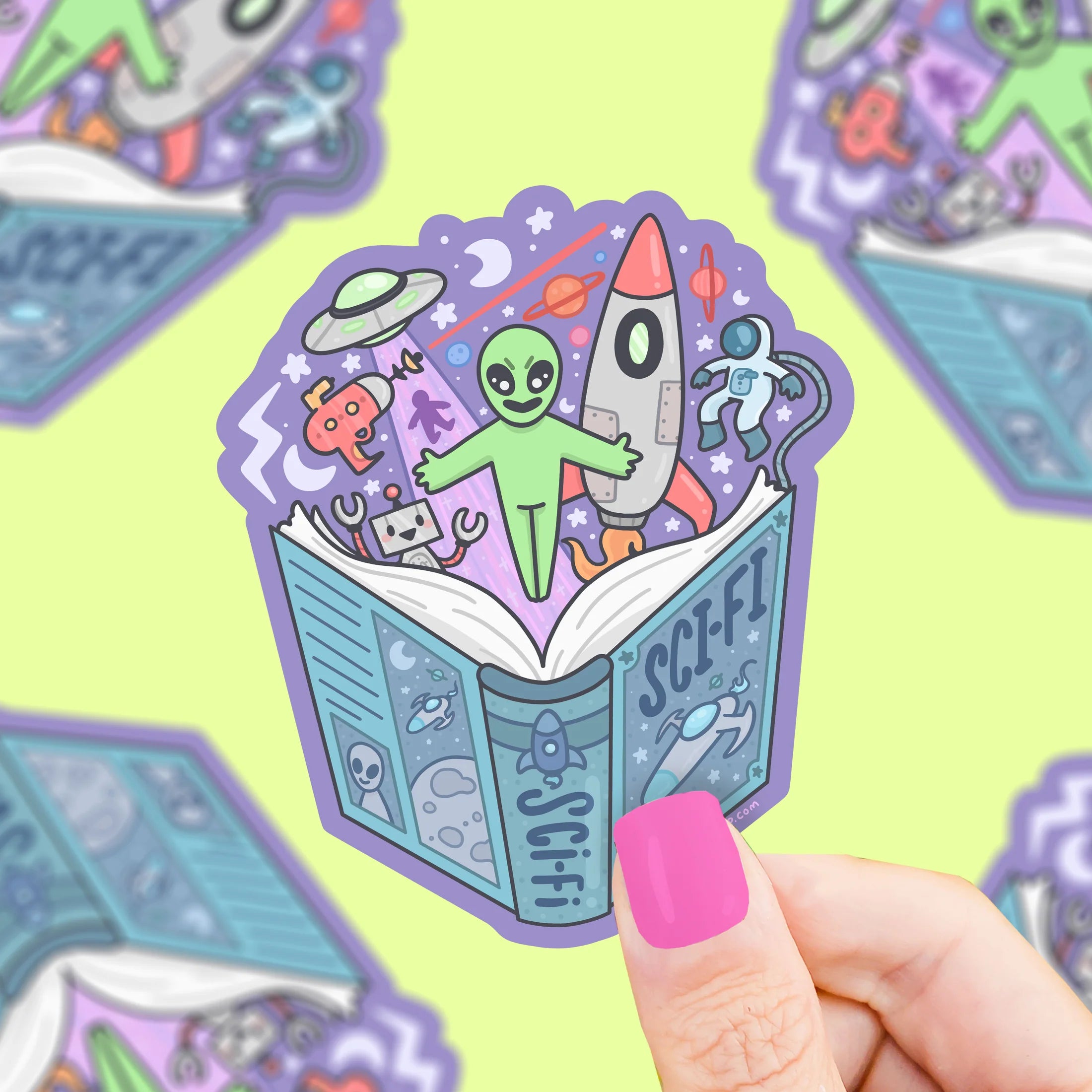 Sci Fi Book- Vinyl Sticker