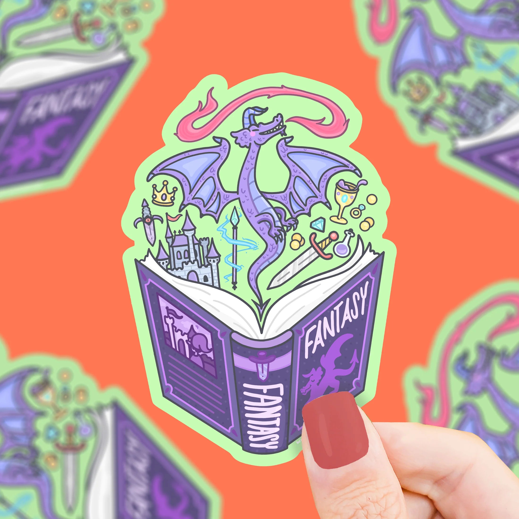 Fantasy Book- Vinyl Sticker
