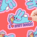 I heart Spicy Books Bunny- Vinyl Sticker