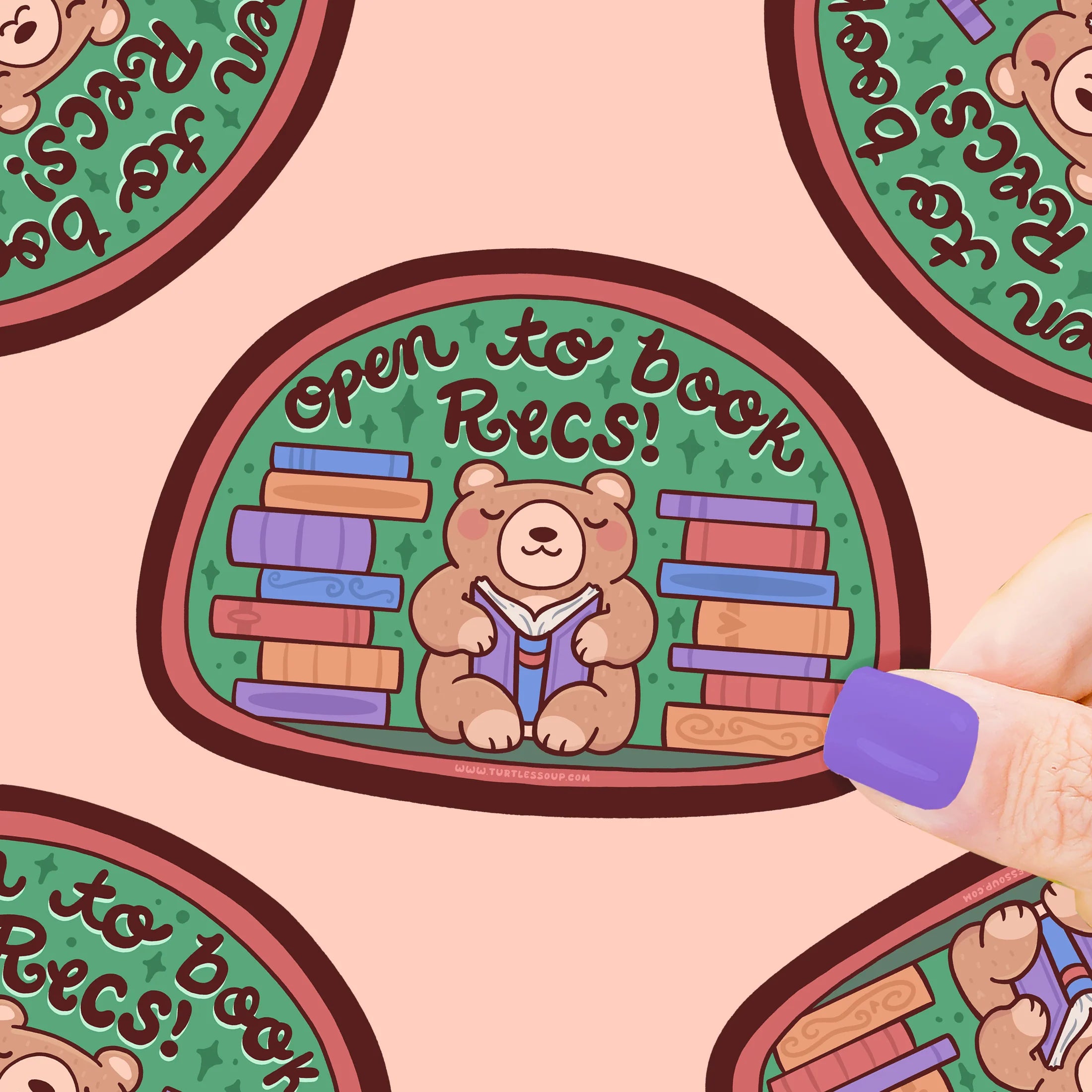 Open to Book Recs- Vinyl Sticker