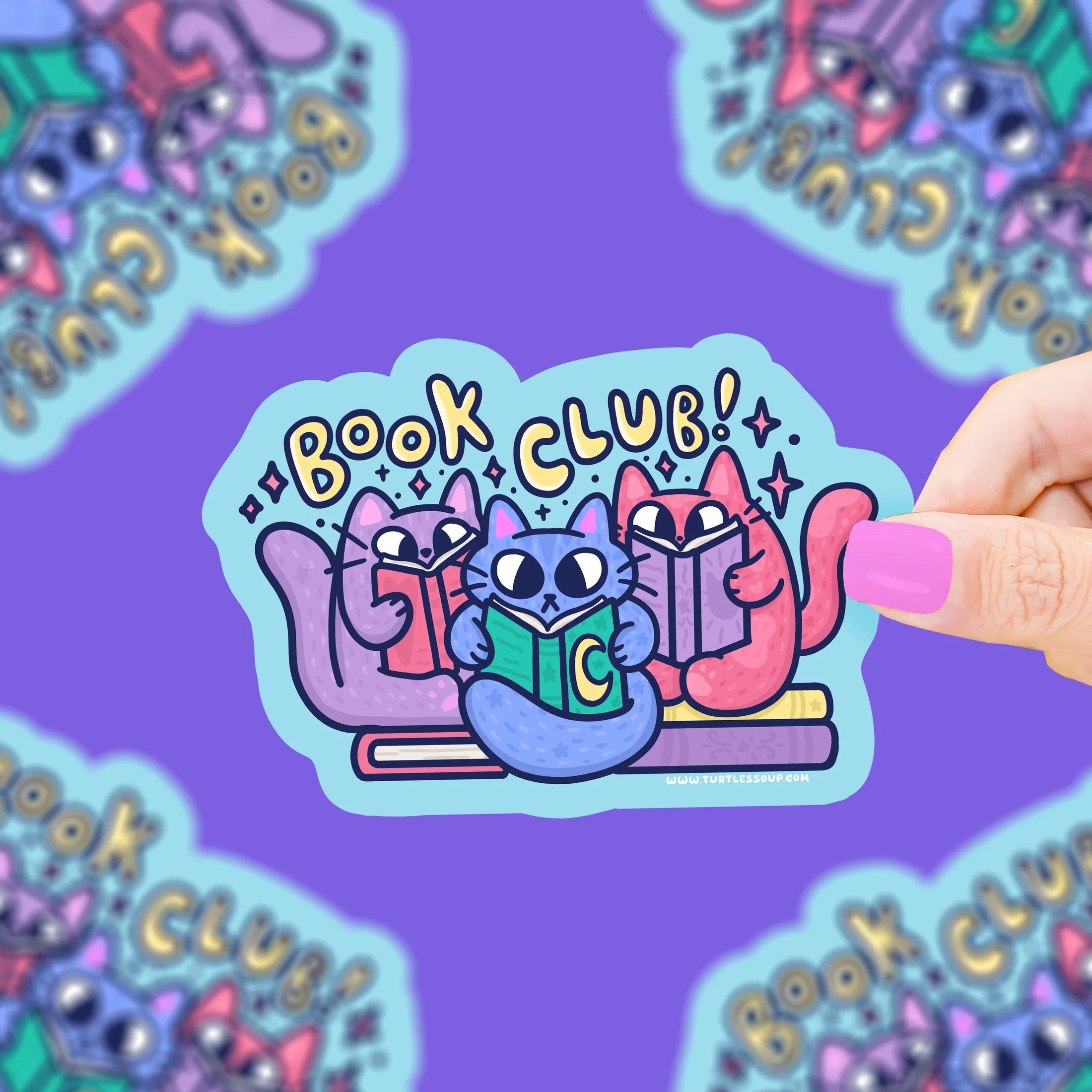 Book Club Kitties- Vinyl Sticker