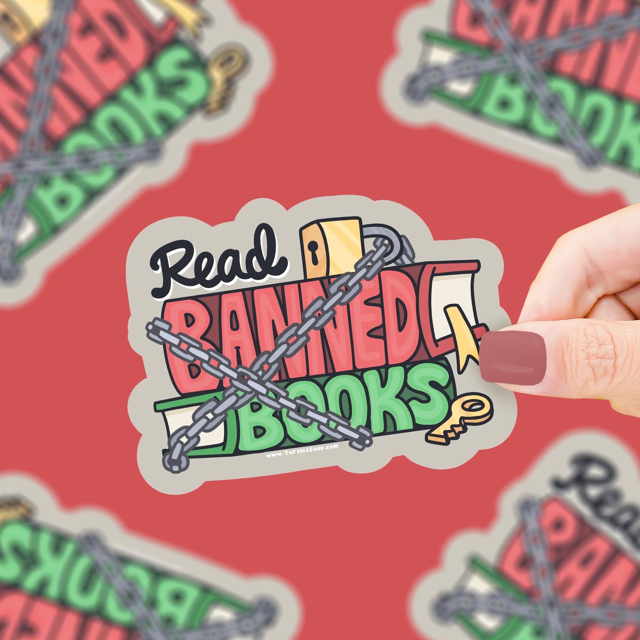 Read Banned Books- Vinyl Sticker