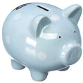 Blue Polka-Dot Ceramic Money Bank