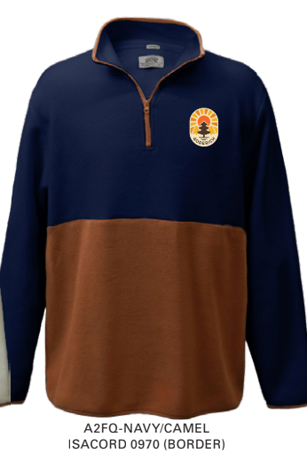 Two-Tone Fleece 1/4 Zip- Navy