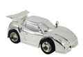Silver Race Car Money Bank