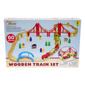 FIRST LEARNING WOODEN TRAIN SET 60PC