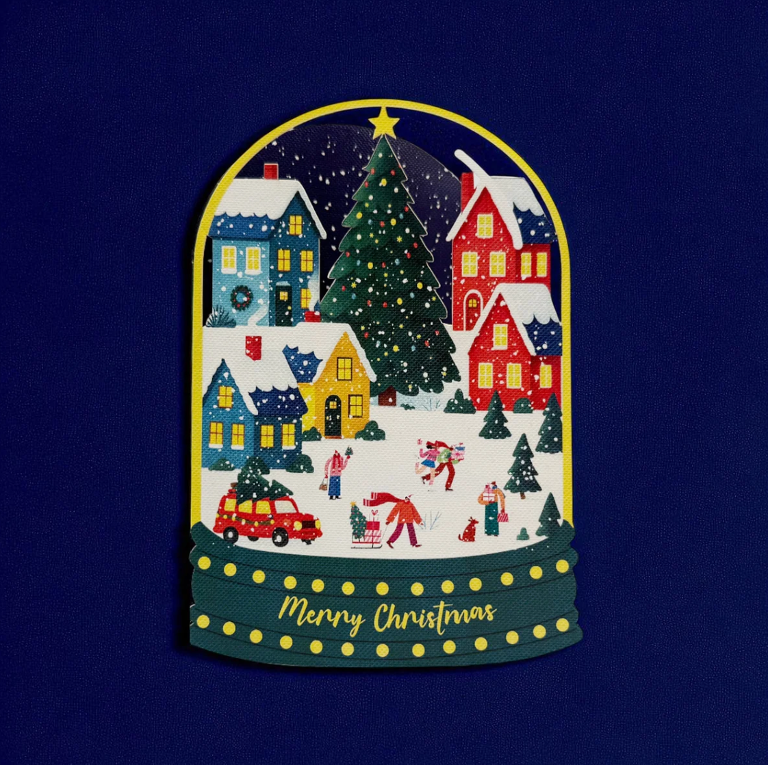Alljoy Paper Cut- Merry Christmas Globe