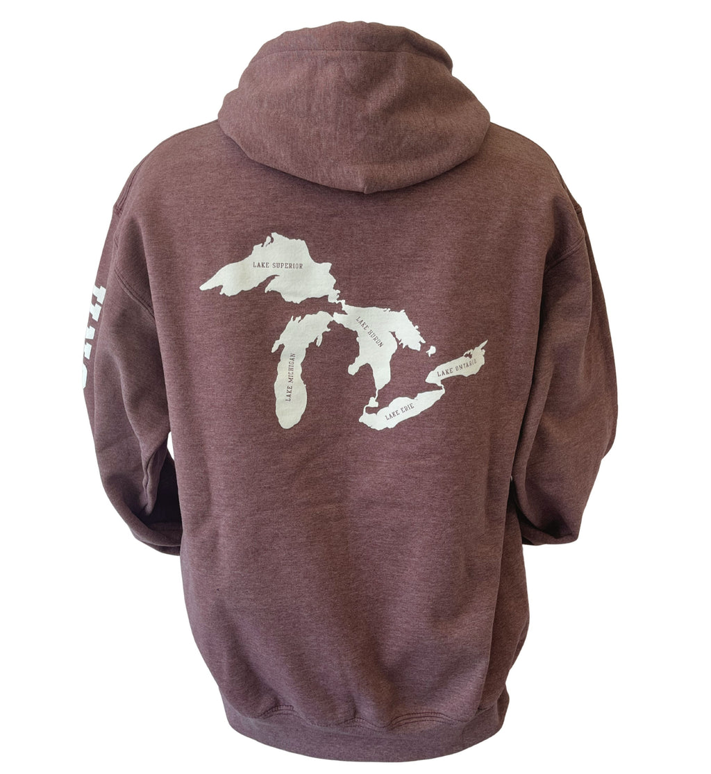 Great Lakes Hoodie - Heather Dark Maroon
