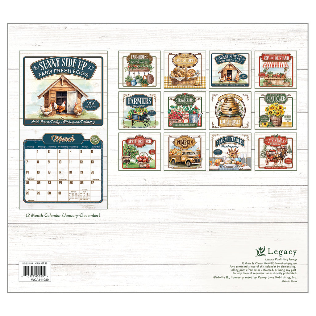 2027 Legacy Calendar - Farm to Table