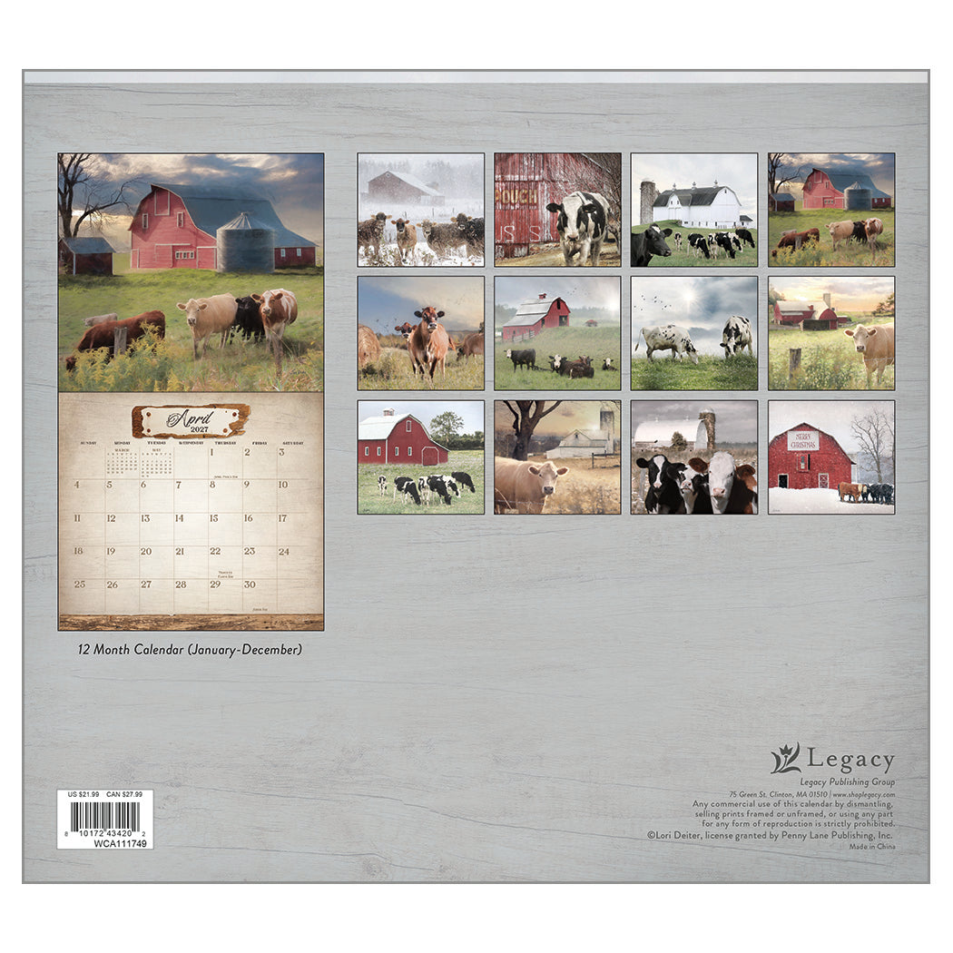 2027 Legacy Calendar - Cow