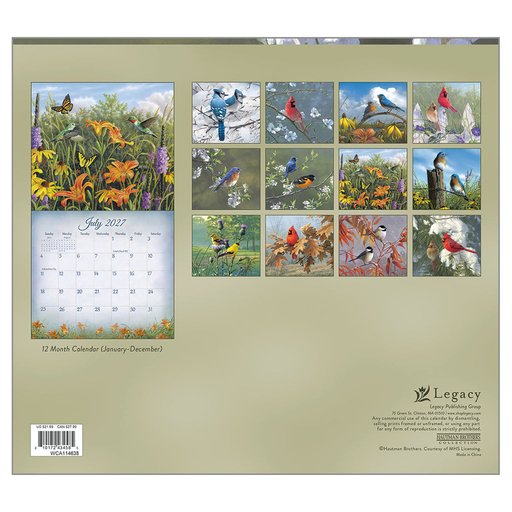 2027 Legacy Calendar - Songbirds
